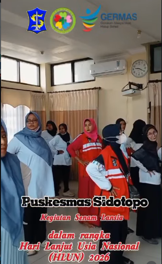 Kegiatan senam lansia dalam rangka Hari Lanjut Usia Nasional