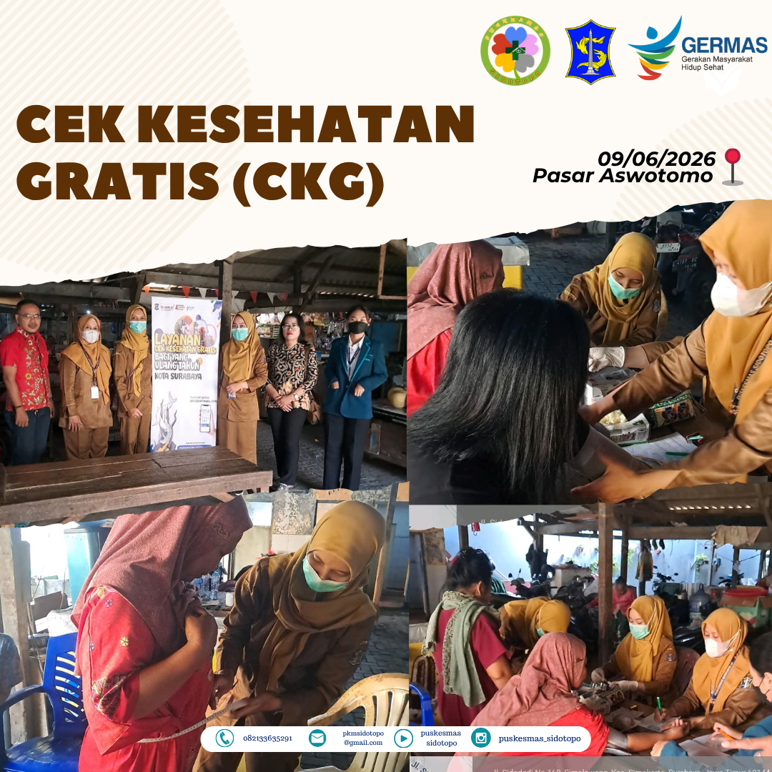 Cek Kesehatan Gratis (CKG) di Pasar Aswotomo