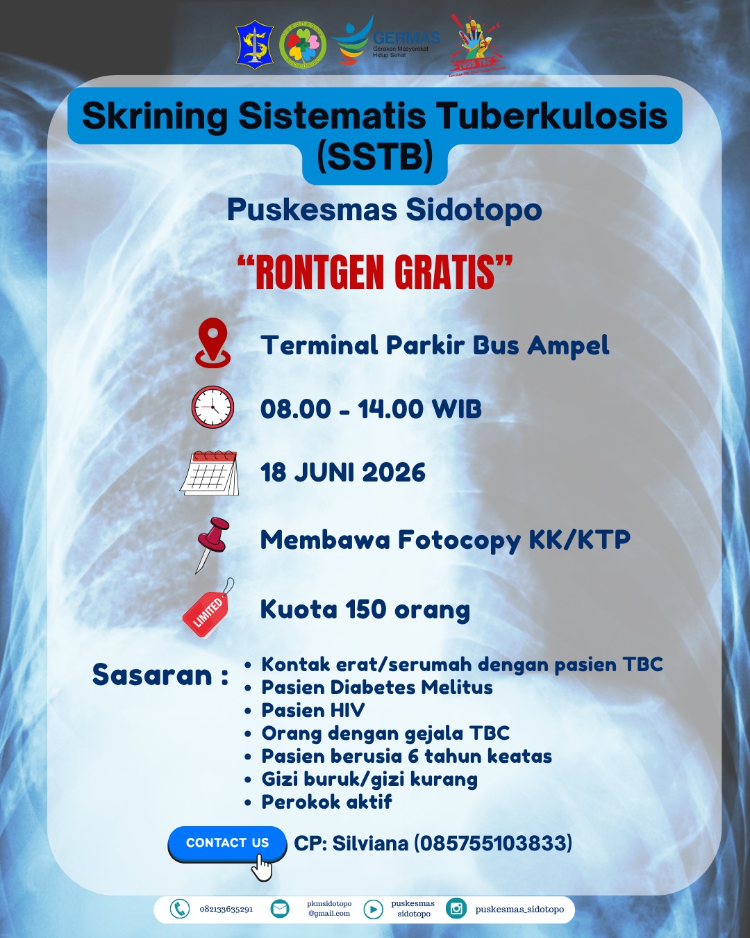Skrining Sistematis Tuberkulosis (SSTB) Puskesmas Sidotopo 18 Juni 2026