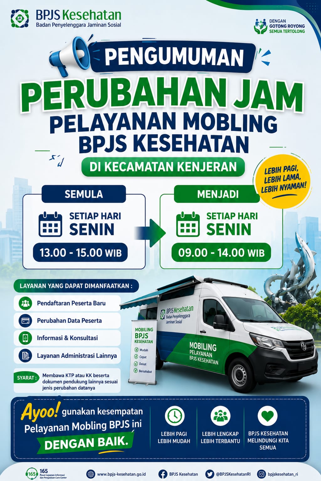 Perubahan Jam Layanan Mobling BPJS di Kecamatan Kenjeran