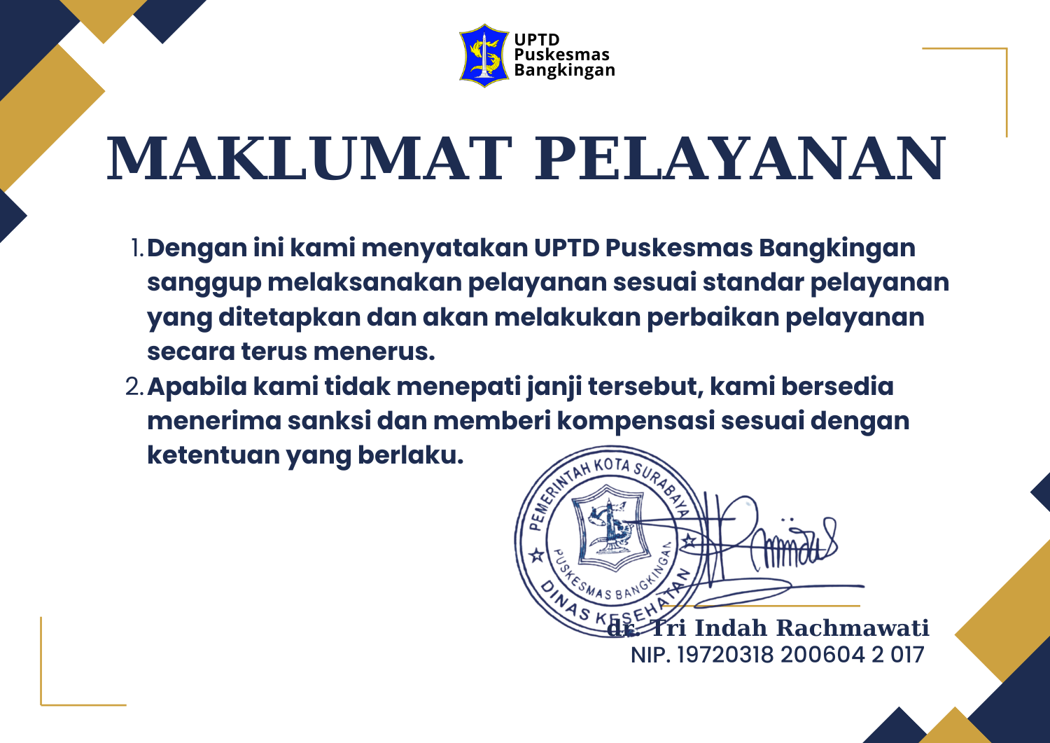 Maklumat Puskesmas Bangkingan