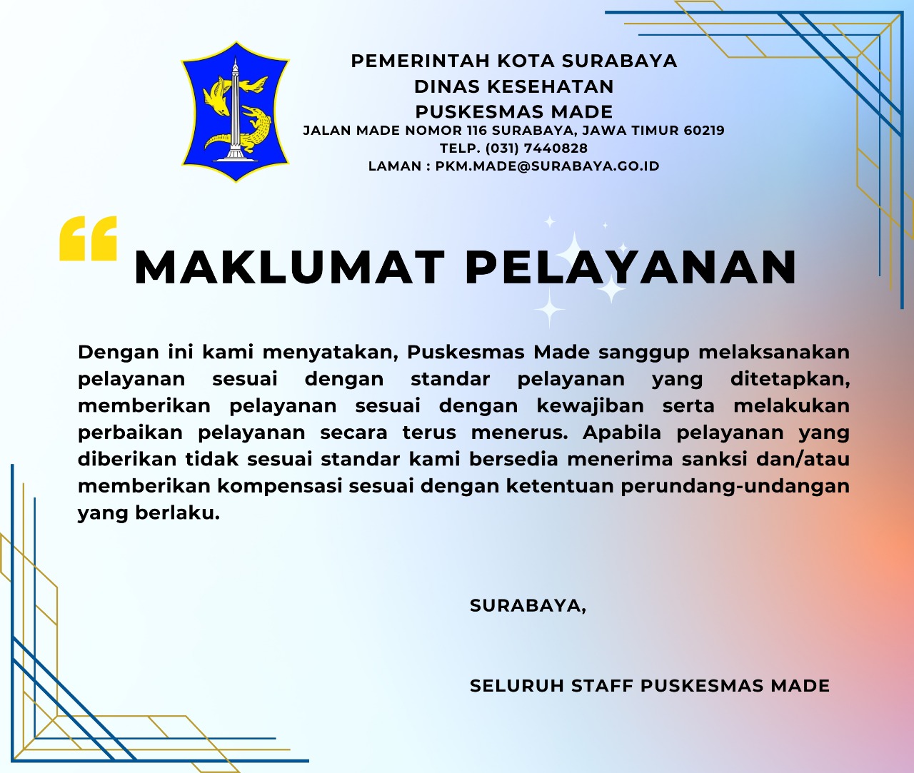 Maklumat Puskesmas Made