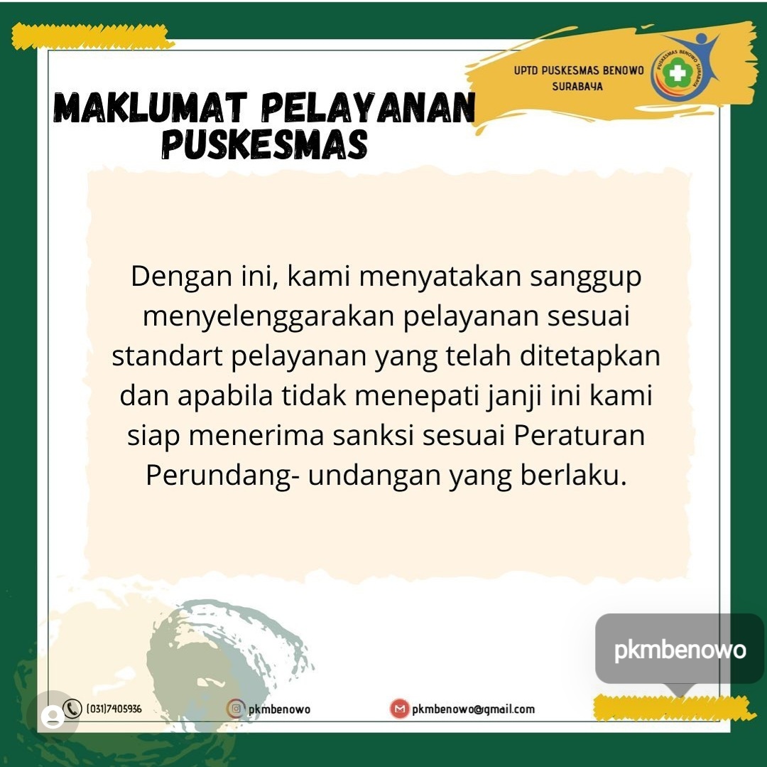 Maklumat Puskesmas Benowo