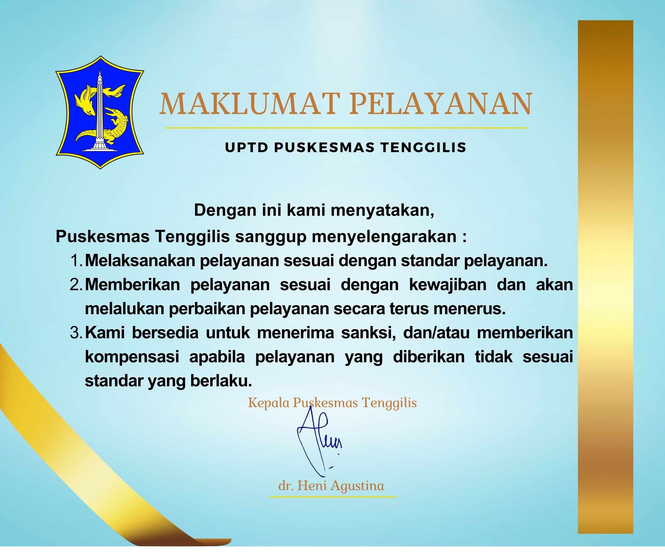 Maklumat Puskesmas Tenggilis