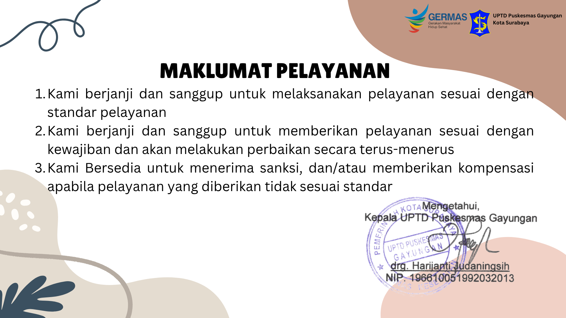 Maklumat Puskesmas Gayungan