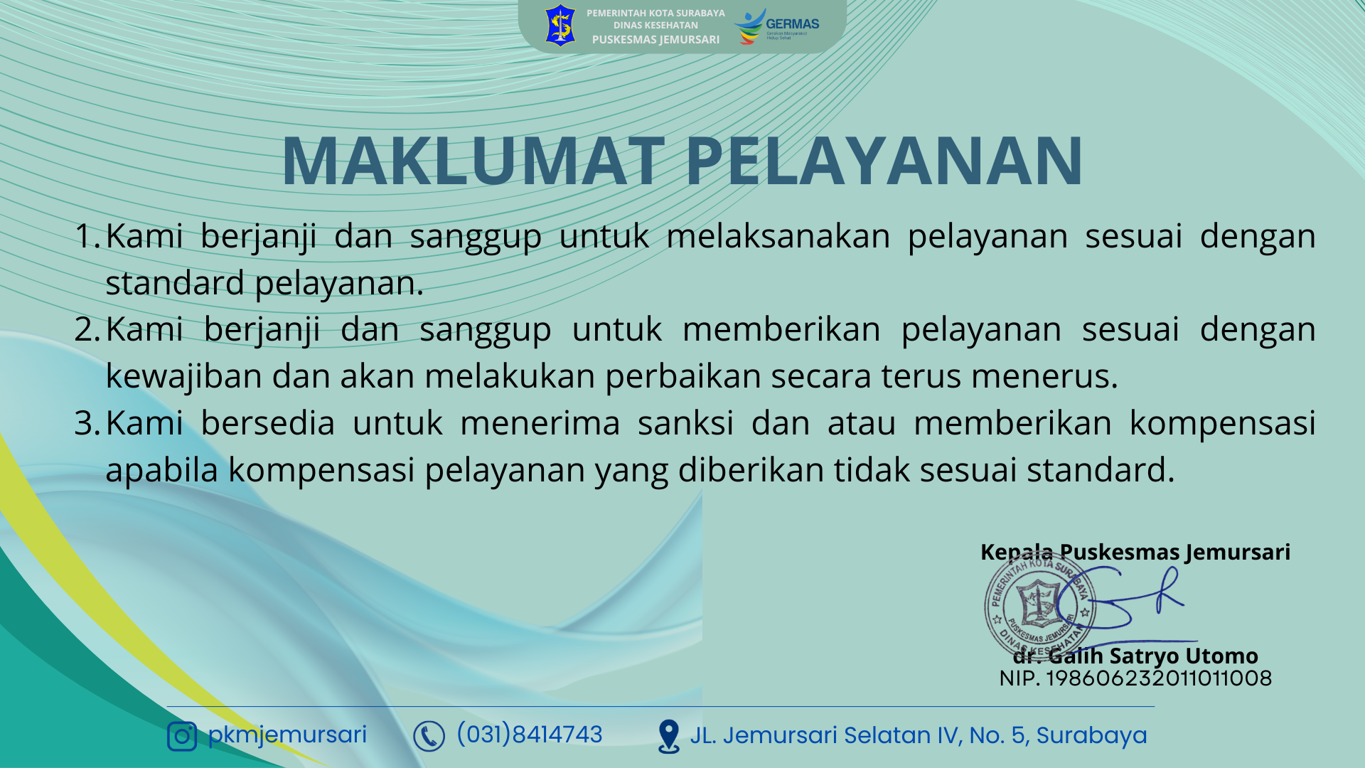 Maklumat Puskesmas Jemursari